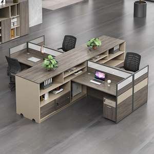 Estación de Trabajo de Oficina de Lujo de Dos Lados para 6 Personas, Venta Caliente en <span class=keywords><strong>Alibaba</strong></span> - Product Image 5