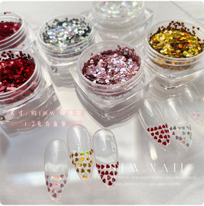 TSZS Super Mini 1 MM Star Heart Laser Nail Art Glitter Shiny Korea Multiple Colors Silver Gold White Star <strong>Sequins</strong> Nail Wholesale - Product Image 4