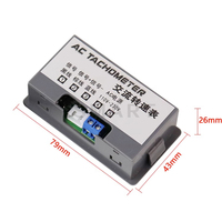 Tachometer AC 220V 110V 10-9999R/M 4 Digit LED Digital Display Motor Tachometer Dengan Sensor Hall Magnet Set Tachometer AC