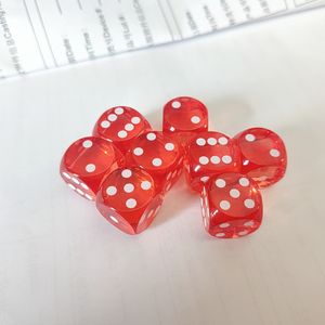 באיכות גבוהה 16 מ "מ 19 מ" מ בצבע קזינו קוביות כרטיס מרובע לוח עם פינות פלסטיק מעוגלות מיוצר קוביות דיוק - Product Image 5