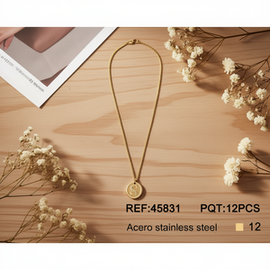 Collar de Acero Inoxidable con Letra S, 1.9 cm, Estilo Gargantilla, a la Moda - Product Image 2