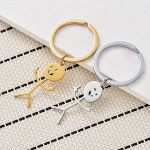 Porte-clés Drôle Doigt d'Honneur Bâtonnet Humoristique Tendance Mignonne en Acier Titane pour Sac d'École, Clé de Voiture, Pendentif, Nouveau Bijou Cadeau pour Couple - Product Image 1