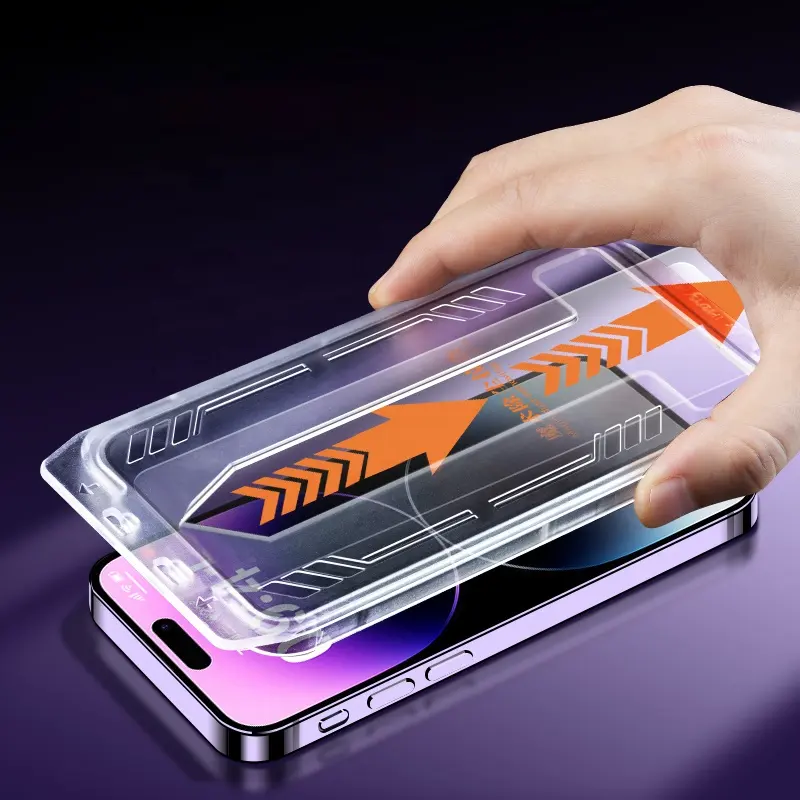 WOWCASE Novo design livre de poeira premium telefone celular vidro 3d curvo protetor de tela para iphone 15 14 13 Para Samsung S23