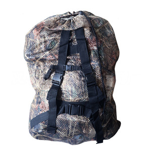 Bolsa de malla para cebo de aves acuáticas, cierre con cordón de camuflaje, correa para el hombro, gran capacidad, equipo de almacenamiento para actividades al aire libre - Product Image 3
