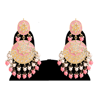 Boucles d'oreilles pendantes ethniques, ornées de perles, base en alliage durable, conçues pour les tenues de soirée, les tenues de mariée, bijoux pour femmes - Product Image 4