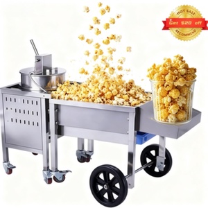 Nouvelle <span class=keywords><strong>machine</strong></span> distributrice automatique de pop-corn 220V chauffée au gaz pour centres commerciaux et boulangeries attire plus de clients - Product Image 2