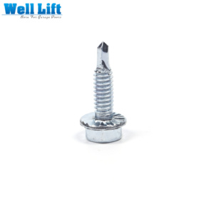 Paquete de 50 tornillos autorroscantes para puerta de garaje, tornillos autoperforantes, acero chapado en Zinc con cabeza dentada debajo de 6,3*19mm 6,3*25mm - Product Image 6