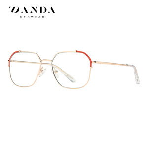 Danda Eyewear JS8613 Gafas rectangulares de metal con montura completa y antiluz azul para mujer, diseño ligero - Product Image 5