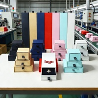 Caja de Embalaje de Joyería Rectangular Simple y Moderna con Logotipo Personalizado, Caja de Papel Premium con Cajón Deslizable, Varios Tamaños, Venta al por Mayor