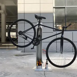 自行车公共工作台固定服务自行车维修站双层自行车停车场