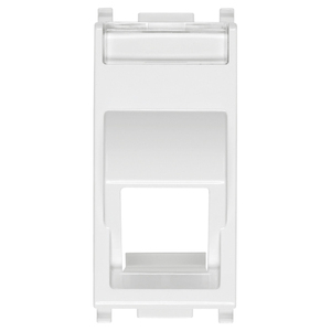 Adaptateur RJ45 coudé blanc, longueur 2,23 pouces, longueur 4,9 pouces, hauteur 2,54 pouces pour câbles réseau - Product Image 1