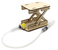 Table de levage hydraulique monocouche pour l'enseignement scientifique des élèves du primaire : Kit de puzzle scientifique DIY pour l'apprentissage