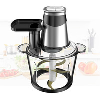 Penggiling Daging Listrik Multifungsi Stainless Steel & Kaca dengan Kapasitas 2L/3L, Mendukung Bahasa Prancis untuk Penggunaan Rumah Tangga & RV