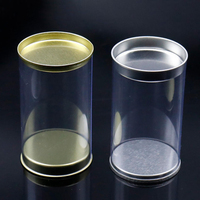 Tube d'emballage cylindrique transparent en PVC, boîte cylindrique transparente en PET, conteneur cylindrique en plastique pour Pickleball