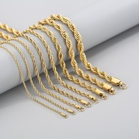 Collier Hiphop Classique à Chaîne Simple, Résistant et Poli, Essentiel, Masculin, en Acier Inoxydable, Accessoires en Gros MGBC284
