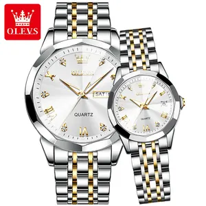 OEM Olevs Watches 9931 2024 New Men's Quartz Watch Fashion Luminous Hands Week Date Waterproof Men's Watch Polygonal Case