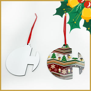 Vendita di <span class=keywords><strong>beneficenza</strong></span> ciondoli per dipendenti ornamenti regalo sublimazione in bianco Mdf ornamenti natalizi spazi vuoti - Product Image 3