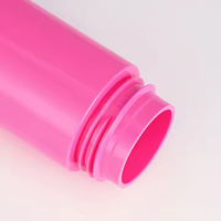 Flacon pompe en plastique PET rose lisse et brillant de haute qualité, vide, 100 ml, 120 ml, 150 ml, 200 ml, pour produits de soin de la peau, nettoyant visage, mousse
