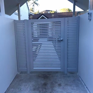 Thiết kế hiện đại tự động hướng dẫn sử dụng đường lái xe đu hàng rào cổng nhôm thép không gỉ Hệ Thống Thông minh khóa không thấm nước hoàn thành bề mặt - Product Image 1