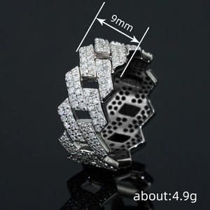 T0761 Anello di Lusso in Oro Bianco con Diamante Taglio Brillante Rotondo Colore D Naturale Unisex per Uso Quotidiano - Product Image 4