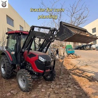 Traktor Pertanian 4WD 75hp Multifungsi dengan Loader untuk Pengangkutan, Panen, dan Konstruksi