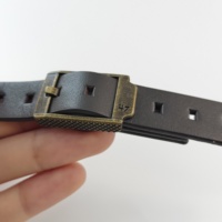 Sangle de chapeau personnalisée en cuir véritable marron avec boucle ardillon métallique pour casquettes snapback et trucker, fermeture réglable, OEM
