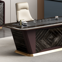 Nouveau style chinois personnalisé table à thé de Kung Fu de luxe en bois MDF ensemble table basse moderne en marbre table à thé de salon