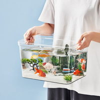 Aquarium en plastique aquarium pour table Reptile Tank pour tortue tortue lézard et petits animaux de petite à moyenne taille