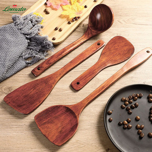 Nhật Bản Phong Cách Hộ Gia Đình Handmade Gỗ Tếch Nhà Bếp Đồ Dùng Đặt Dài Xử Lý Bằng Gỗ Thìa Thìa Cho Nấu Ăn - Product Image 4