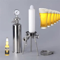 Boîtier de cartouche liquide en acier inoxydable certifié FDA ISO avec manomètre pour la filtration de la bière