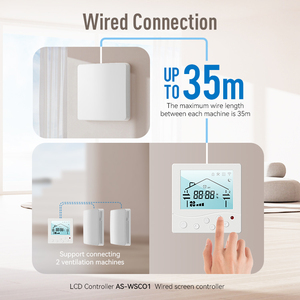 Sistema de ventilación de aire Control por cable Silencioso Fácil instalación Recuperador de calor Erv Filtros de aire Ventilación de recuperación de calor para el hogar - Product Image 5