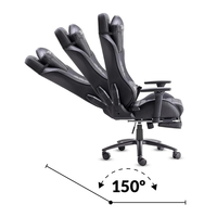Chaise de jeu de course personnalisée par le fabricant, en cuir PU, accoudoirs 3D, repose-pieds rétractable, coussin cervical, hauteur réglable, Silla Gamer