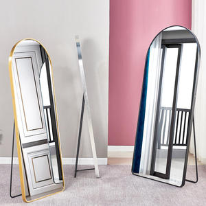 <span class=keywords><strong>Miroir</strong></span> pleine longueur arqué en gros, <span class=keywords><strong>miroir</strong></span> sur <span class=keywords><strong>pied</strong></span> ou mural doré/noir pour chambre et entrée - Product Image 3