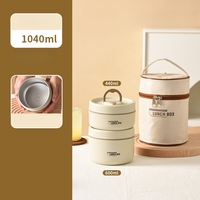 Récipient de nourriture thermos 600ml de conception mignonne au micro-ondes sur mesure Pot de nourriture isolé sous vide portable