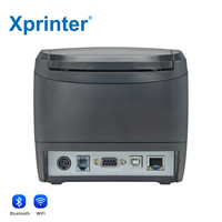 Impresora térmica de recibos Xprinter de alto rendimiento de 80mm, impresora de facturas con función de alarma de sonido y luz, color negro, a la moda