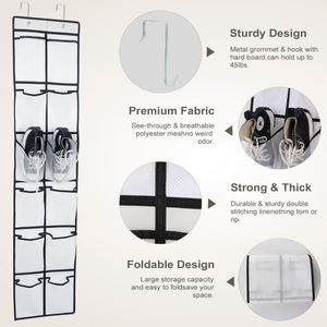 Source Factory 12-Grid <b>Wall</b>-<b>Mounted</b> <b>Shelf</b> Home Dormitory Hanging Storage Bag <b>Wall</b> Hanging Storage Bag - Product Image 4
