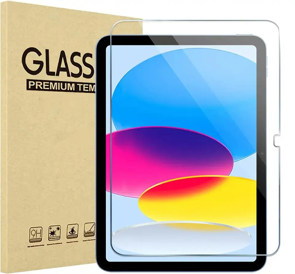 Film de protection d'écran anti-rayures en verre trempé transparent 9H sans bulles pour Apple iPad 10.9 pouces 10e génération 2022