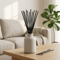 Bâtonnets diffuseurs en fibre de polyester sans colle pour huiles parfumées, personnalisables, 3mm, 4mm, 5mm, 6mm