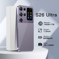 S26 Ultra Versión Global 2026, Teléfono Inteligente Android 5G, 16GB 1TB, Pantalla de 7.3 Pulgadas, Batería de 7800mAh, Cámara de 108MP, Desbloqueado, Doble SIM, Reconocimiento Facial