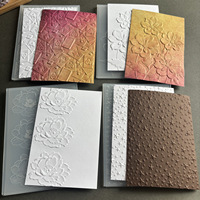 Plaque de gabarit de relief en PP texturé 3D pour loisirs créatifs DIY, fabriquée en Chine, matériaux pour carnet de notes, lot 37