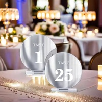 Cartes de Place et Numéros de Table de Mariage en Acrylique Doré en Forme d'Arche, Durables, Vente en Gros, Taille Personnalisée pour Décoration de Mariage