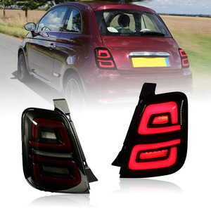 Luz Trasera LED Modificada para Automóvil Fiat 500 500C <span class=keywords><strong>Abarth</strong></span> 595 695 2007-2015, Luz de Freno LED Completa, Luz de Reversa, Señal de Giro Secuencial - Product Image 3