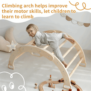 Montesori perlengkapan anak-anak, lengkungan panjat kayu Modern dapat dilipat dalam ruangan untuk ruang tamu - Product Image 3