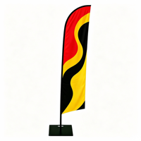Drapeau compact personnalisé avec logo, impression par transfert thermique et base en croix pour les événements publicitaires promotionnels en extérieur