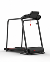 Unit Lari Kardio Bluetooth Pintar dengan Kemiringan Motor 1-15%, Aplikasi Kinomap, Layar Ganda, Treadmill Lipat untuk Gym Rumah