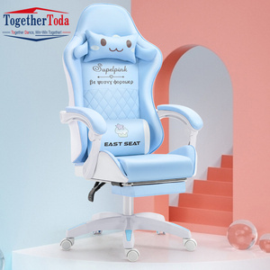 Chaise de jeu inclinable en cuir pour ordinateur, mobilier de bureau à domicile, style course, prix abordable - Product Image 4