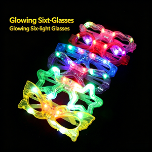 Lunettes LED pas chères, plusieurs formes, clignotantes, en plastique, jouets lumineux, vente en gros, parfaites pour concerts, anniversaires, lunettes LED lumineuses - Product Image 2