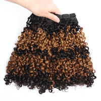 Cheveux Funmi Grade 12A Super Double Drawn Vierge Aligné Cuticules Brésiliens en Paquets Boucles Pixie Funmi Couleur Noir Naturel