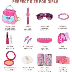 ชุดของเล่นเสริมความงาม17ชิ้น, ชุดเครื่องสำอางแต่งหน้าชุดเครื่องสำอางพร้อมกระเป๋าสะพายไหล่ - Product Image 2