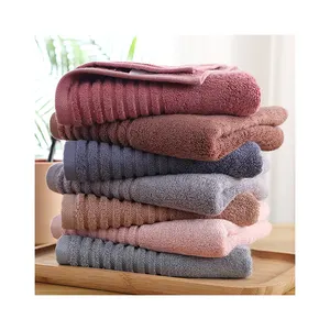 QUNZHEN Bamboo Fiber Face Towels Luxury Design Bamboo Cotton Zero Twist Terry Face Towel High Quality Natural Bamboo Bath Towel
